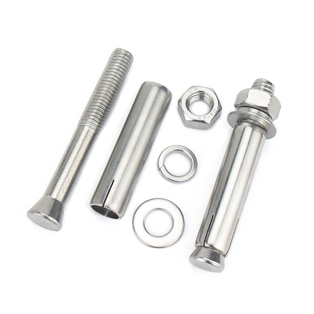 (5PCS) 316 Stainless Steel External Expansion Screws, Suitable for Mechanical Fixed Installation M6x100mm.