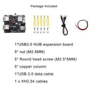 Treedix USB 3.0 HUB Expansion Board ROS Robot Trolley Expansion Dock Splitter Compatible with Raspberry PI JETSON NANO