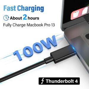 ACASIS [Intel Certified Thunderbolt 4 Cable 6.6ft, 40Gbps Data Transfer, 100W PD Charging, 8K Video, Compatible with Thunderbolt 4/3, USB-C, USB4 Devices, Black (6.6ft/2m)