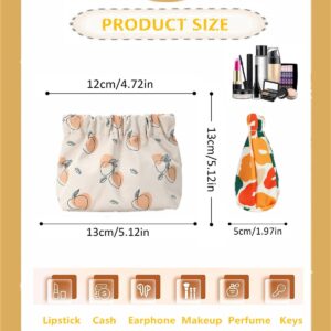 Gepehoho Small Makeup Bag for Purse, 3pcs Waterproof Mini Pouch, No Zipper Self-closing Travel Kit Storage Bag for Women & Girl (A)