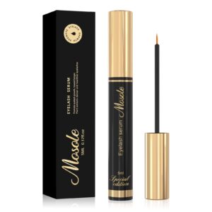 premium eyelash growth serum - 5ml fuller & longer looking eyelashes lash enhancing serum for natural lashes or lash extensions & brows, vegan & cruelty-free