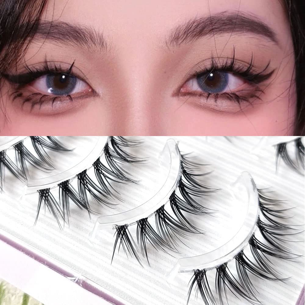 5 Pairs Mink Eyelashes Invisible Band 3D Mink Thick Long V Shape Natural Reusable False Eyelashes Eyelash Extension Makeup Tools