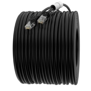 cat 6 poe ethernet cable 100 ft outdoor waterproof heavy high speed lan network cables internet cable 100 feet cat5/cat5e/cat6 black 30m 1pcs