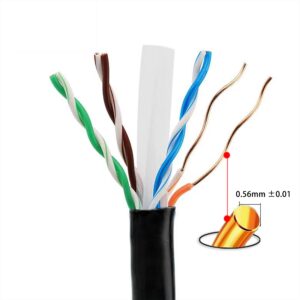 Cat 6 POE Ethernet Cable 100 ft Outdoor Waterproof Heavy high Speed LAN Network Cables Internet Cable 100 Feet CAT5/CAT5e/CAT6 Black 30M 1PCS