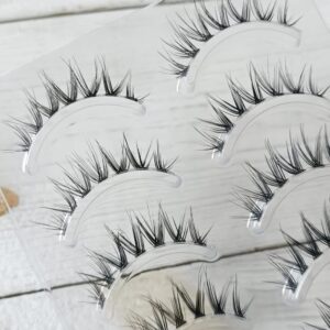 5 Pairs Mink Eyelashes Invisible Band 3D Mink Thick Long V Shape Natural Reusable False Eyelashes Eyelash Extension Makeup Tools