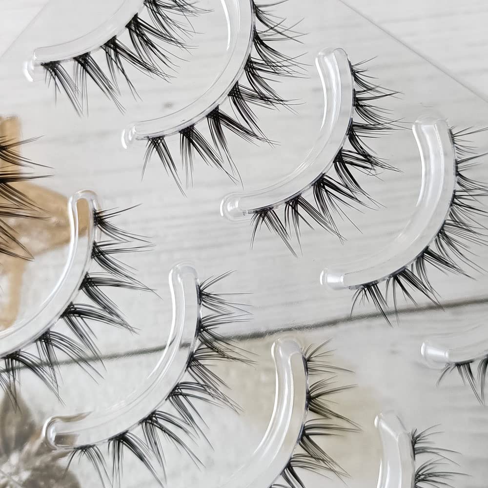 5 Pairs Mink Eyelashes Invisible Band 3D Mink Thick Long V Shape Natural Reusable False Eyelashes Eyelash Extension Makeup Tools