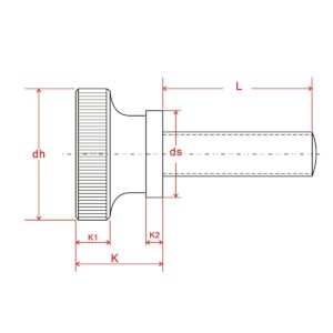 M2 Knurled Thumb Screws Stainless Steel (M2 x 6 mm, 20)