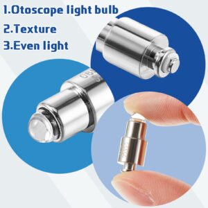 Funtery 2 Pcs Halogen Replacement Bulbs Compatible with Welch Allyn, 3.5v Lamp 06500-u Otoscope Lamp