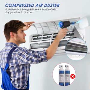 Compressed air Duster - Keyboard Cleaner - Good Replace Compressed for air can - Reusable no Canned air Duster - Computer Cleaner - Car Duster - pc Duster Electric Cordless air Duster 91000RPM 7600mAh