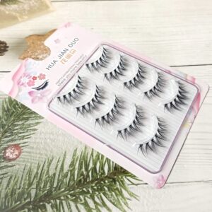 5 Pairs Mink Eyelashes Invisible Band 3D Mink Thick Long V Shape Natural Reusable False Eyelashes Eyelash Extension Makeup Tools