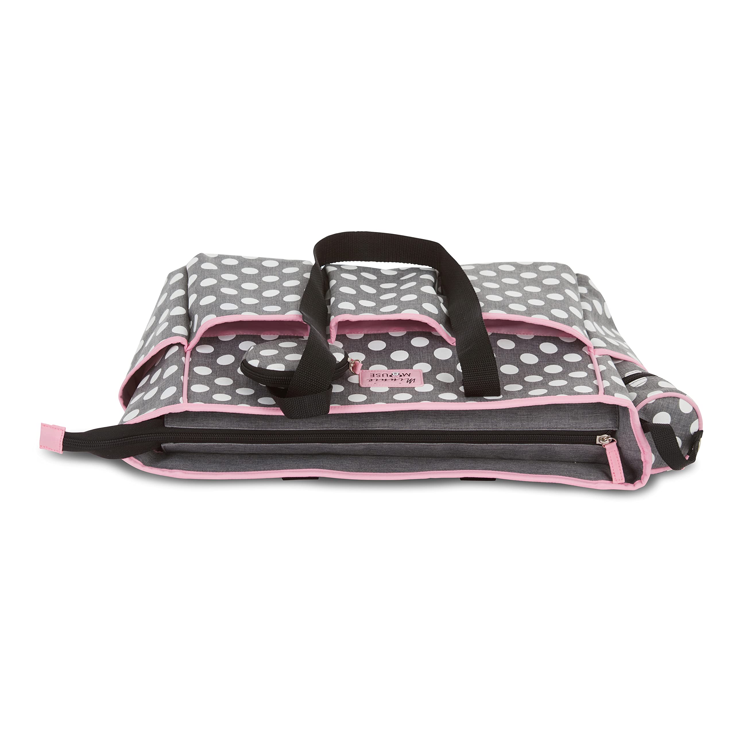 Cudlie Tote Diaper Bag and Changing Pad, Minnie Mouse Polka Dot Print Large