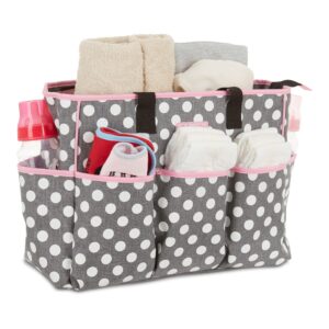 Cudlie Tote Diaper Bag and Changing Pad, Minnie Mouse Polka Dot Print Large