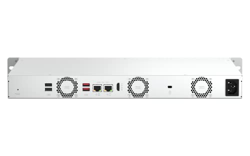 QNAP TS-464eU-8G-US 4 Bay High-Speed 1U Short Depth Rackmount NAS with Dual-2.5GbE, Intel Celeron CPU, 8GB DDR4 Memory and 2.5GbE (2.5G/1G/100M) Network Connectivity (Diskless)