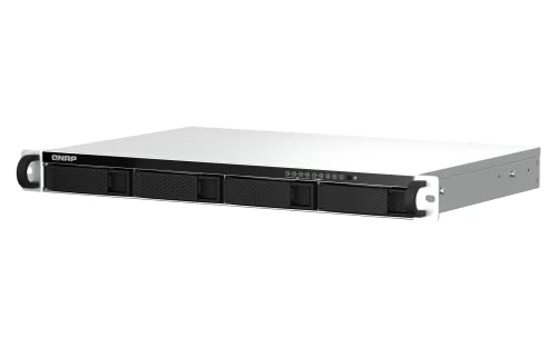 QNAP TS-464eU-8G-US 4 Bay High-Speed 1U Short Depth Rackmount NAS with Dual-2.5GbE, Intel Celeron CPU, 8GB DDR4 Memory and 2.5GbE (2.5G/1G/100M) Network Connectivity (Diskless)