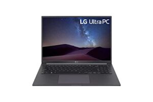 lg 16u70q-n.apc7u1 16'' black 16:10 wuxga ultrapc laptop with windows 11 pro, 16gb lpddr4x, & 1tb dual ssd slots