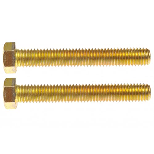 Hex Bolt | 2 Pieces | Grade 8 | 7/16 Inches-14 X 3 Inches | Yellow Zinc | Steel