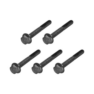 metallixity flanged hex head bolts (m6x45mm) 5pcs, hexagon flange bolt half thread screw - for house construction hardware fasteners