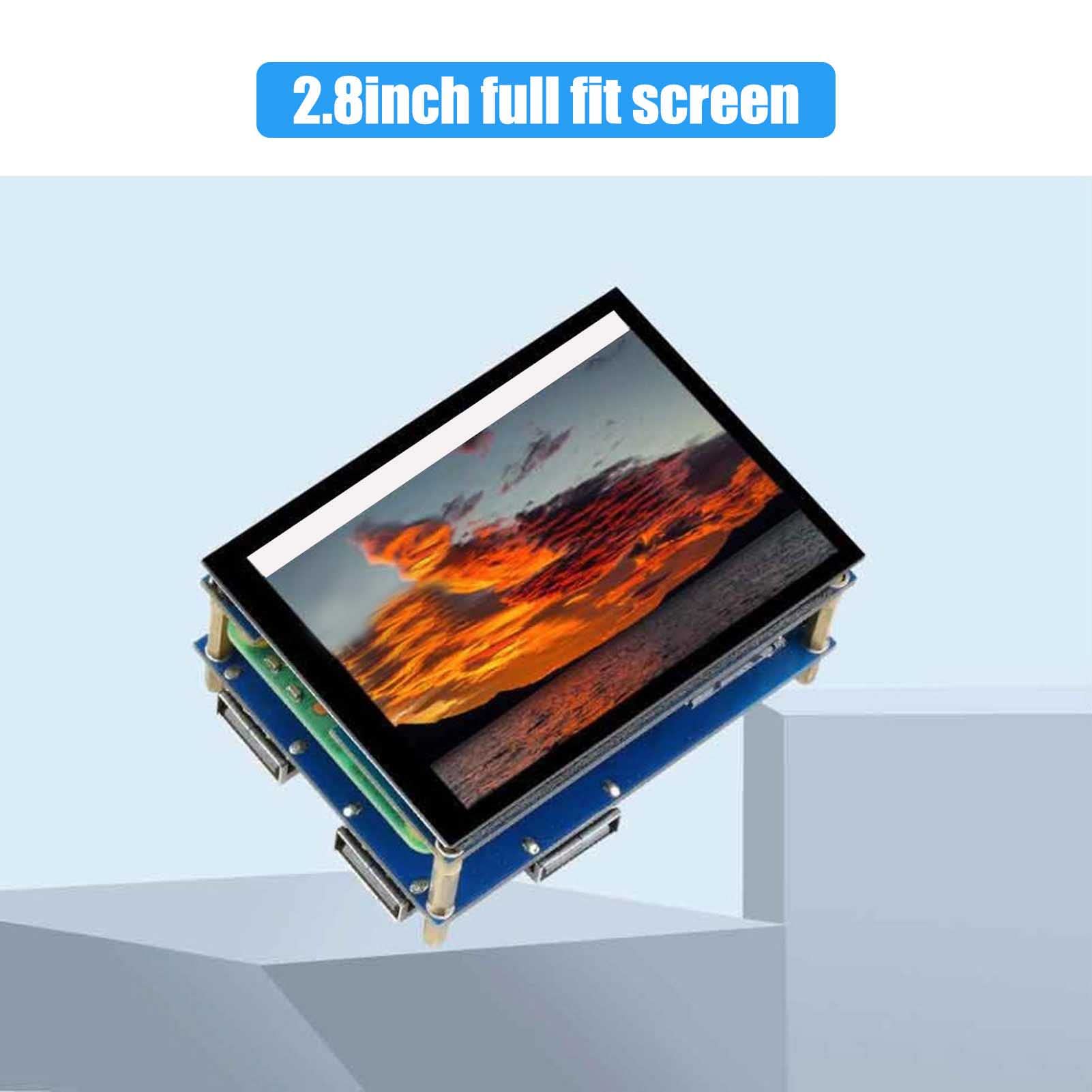 Septpenta 2.8in Capacitive Touch Screen Module Kit, 2.8in Capacitive Full Fit Touch Screen Computer Module 4, Mipi 5 Point Touch 6H Hardness for RPI with Interface Expansion Board