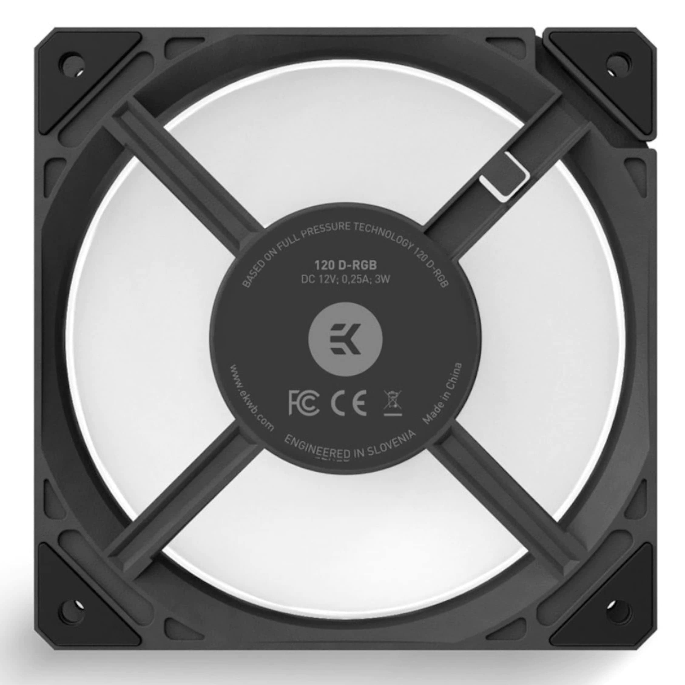 EKWB EK-Loop FPT 120mm Fan, 550-2300 RPM, Digital RGB, Black