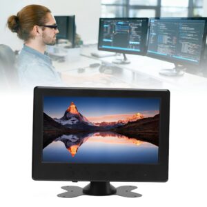 Shanrya LED Color Video Monitor, Adjustable 7 Inch TFT LED Screen Monitor for Home Computer (US Plug)