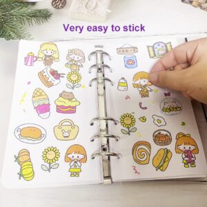 Sticker Collecting Album 100 Sheets Blank Reusable Sticker Book Collecting Album Sticker Album for Collecting Stickers, Labels, Sticker Book Collection Accessories with 25 Sheets Stickers and Spatula