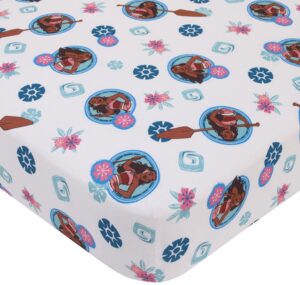 disney moana fitted crib sheet 100% soft microfiber, baby sheet, fits standard size crib mattress 28in x 52in