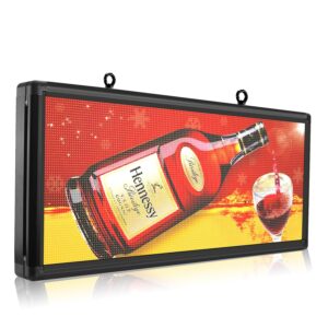 P6 Outdoor Full Color 40'' x 18'' Scrolling LED Display with High Resolution High Brightness images Video led Sign for Advertising (40x18 inch)