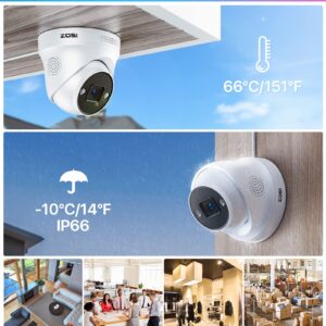 ZOSI 16Channel 4K PoE Home Security Camera System Outdoor Indoor with 4TB HDD,16pcs 4K PoE IP Cameras,Person Vehicle Detection,100ft Night Vision,2-Way Audio,16CH 4K NVR Recorder for 24/7 Recording