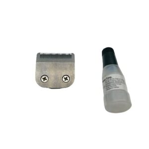 replacement detachable 30mm stainless steel standard blade cutter head 59300 for wahl all in one lithium ion trimmer (this is not the 40mm wide t blade) with small bottle of oil