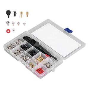 366 Pcs Computer Screw Set Motherboard Screw Kit Computer Screw Set Motherboard Standoffs Screw Kit with Screwdriver Brush