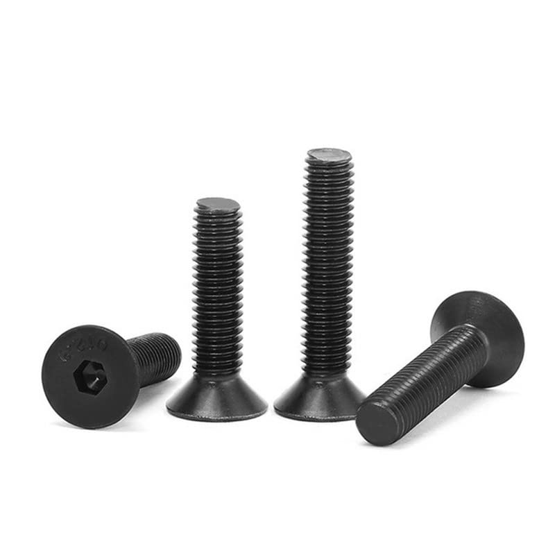 MOOPW Countersunk Bolts - Grade 10.9 Carbon Steel Hex Socket Cap Screw Flat Head Allen Bolts Machine Screws Fasteners M3 M4 M5 M6