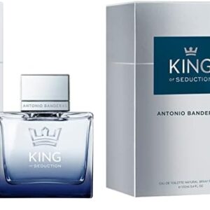 Antonio Banderas Perfumes - King of Seduction - Eau de Toilette Spray for Men, Masculine, Intense and Energetic Fragrance with Bergamot and Apple - 3.4 Fl Oz (Pack of 2)