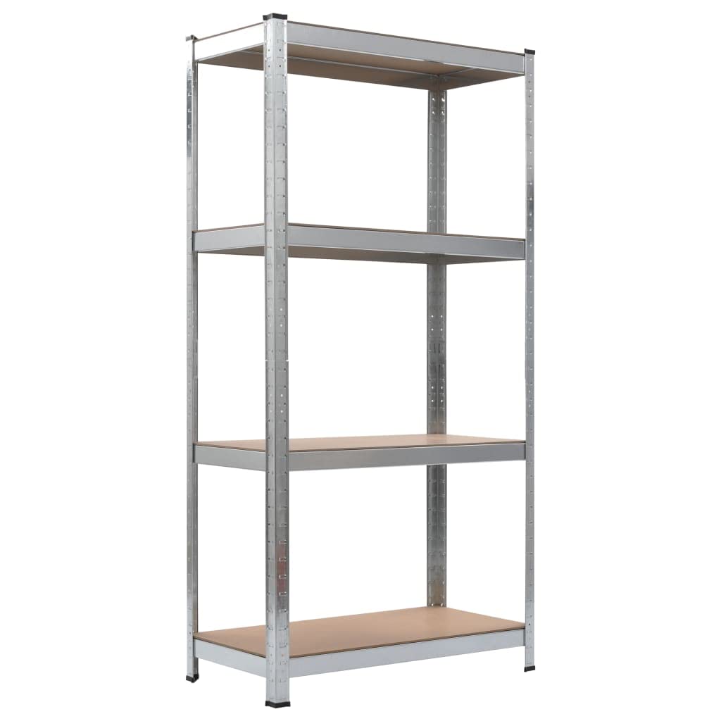 ZQQLVOO Garage Storage Shelving,Shelves for Storage Shelving,Garage Shelves, Basement Shelving Utility Shelf Rack,Multipurpose Shelf Display Rack,Storage Shelf Silver 31.5"x15.7"x63" Steel and MDF