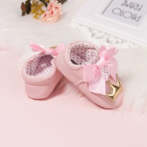 Zoolar Baby Girls Soft Princess Dress Flats Shoes Infant Wedding Mary Jane Anti-Slip First Walker Newborn Shoe Baptism Christening Texture Sole Sneaker Shoes