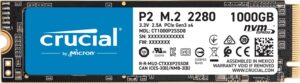 vakar p2 1tb 3d nand nvme pcie m.2 ssd up to 2400mb/s - ct1000p2ssd8