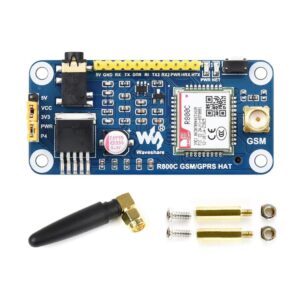 R800C GSM/GPRS HAT for Raspberry Pi Series & Jetson Nano, Support 2G Communication, Phone Call & SMS