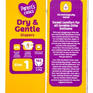 Parent's Choice Diapers, Dry & Gentle Diapers Size 2 (12-18 lbs) - 144 Count