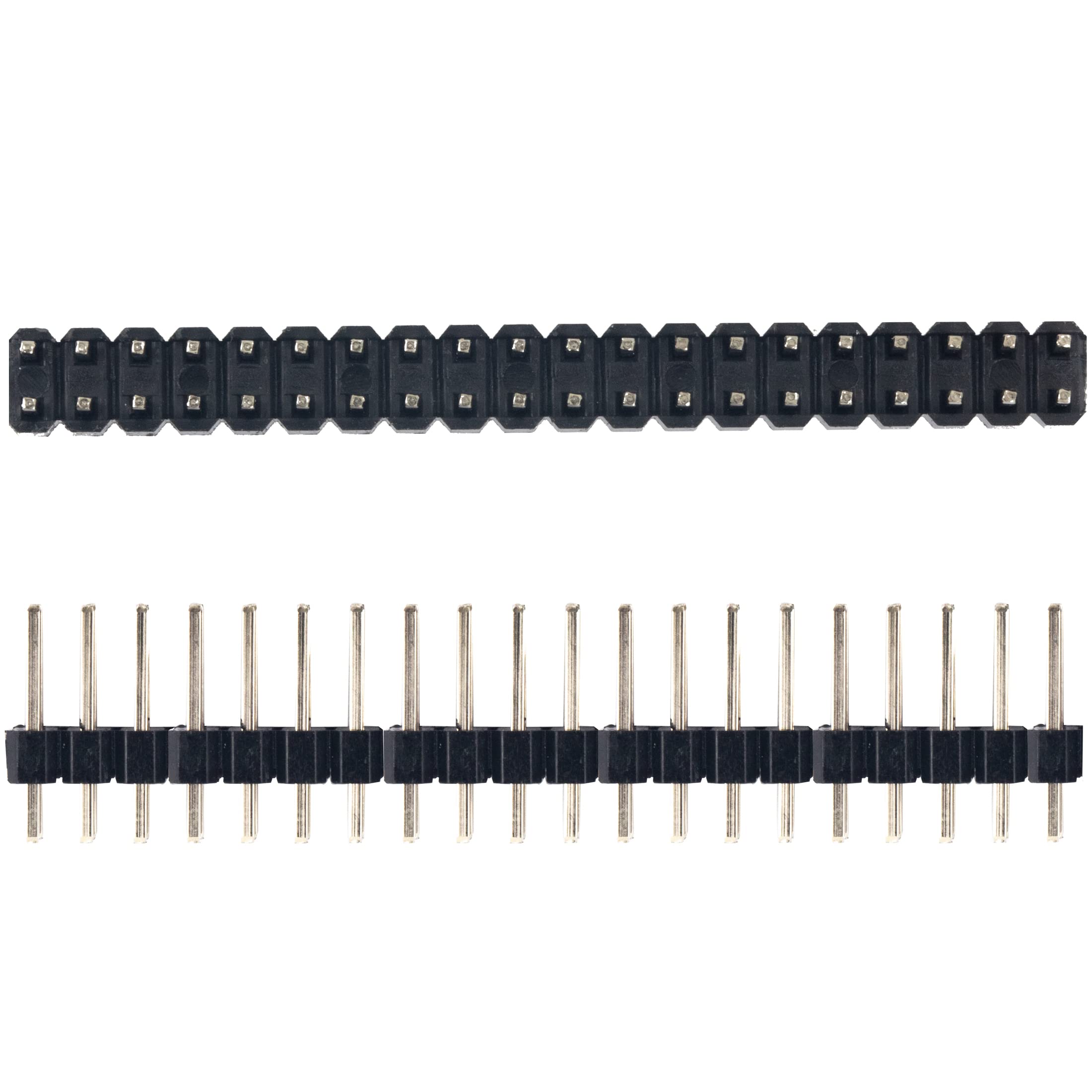 20pcs Break-Away 0.1" 2x20-pin Strip Dual Male Headers for Raspberry Pi Zero GPIO (Long 11mm / 0.43")