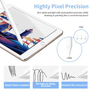 Stylus Pen for Apple ipad Pencil: ipad Pencil for ipad 10th 9th 8th 7th 6th Generation ipad Pro 11 iPad 12.9 inch iPad Mini 6th 5th iPad Air 5th 4th 3rd with Palm Rejection & Tilt Sensitive ipad Pen