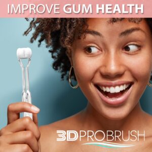 3D PRO BRUSH | NEW Crystal Clear 3-Sided Toothbrush | 3X Triple Clean + Soft Gum Massage | Built-In Tongue Scraper | Sustainable Eco-Friendly Design | Kids Adults Braces Travel | MADE IN USA