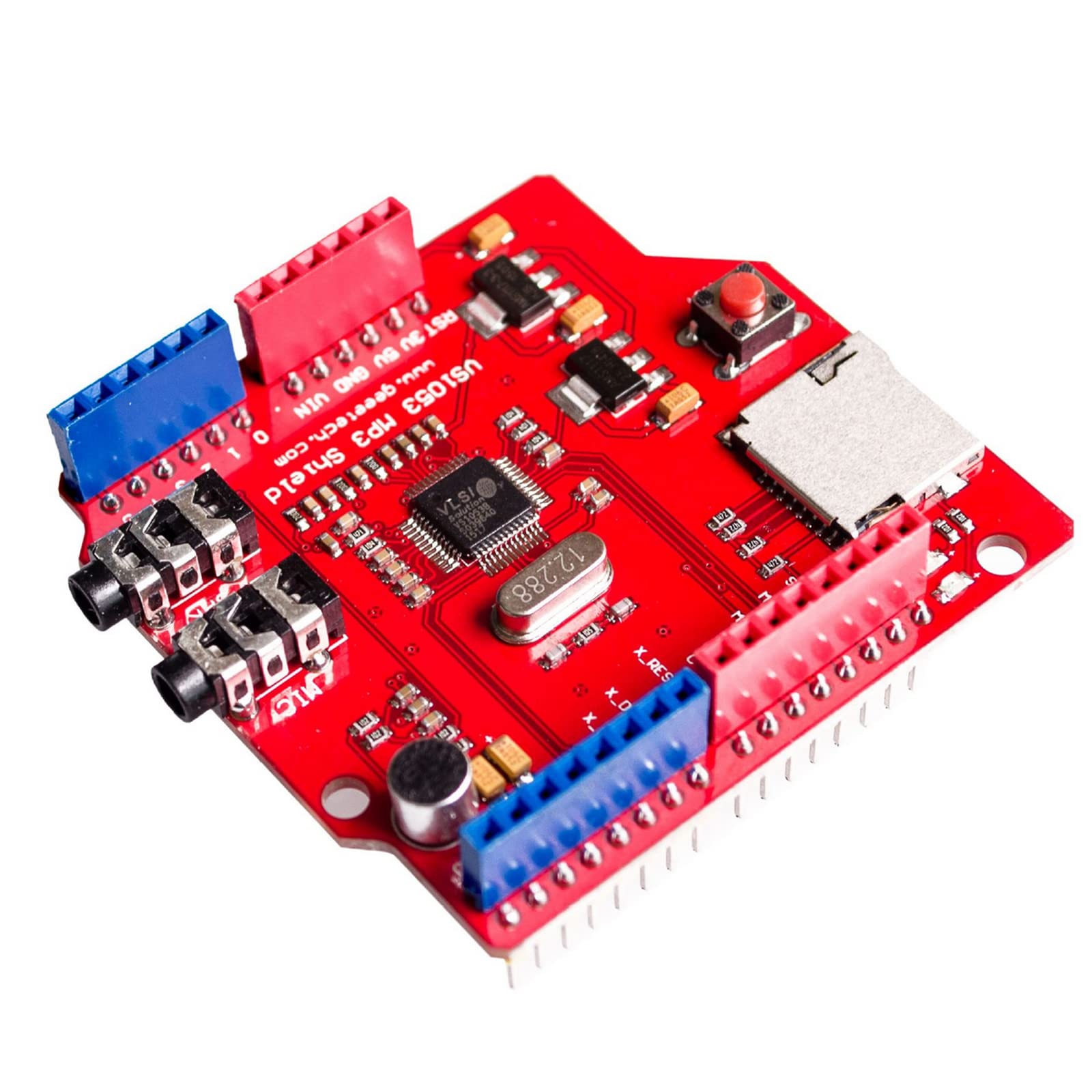 MOOKEENONE 1* VS1053 VS1053B Stereo Audio MP3 Player Shield Record Decode Development Board Module with TF Card Slot for Arduino