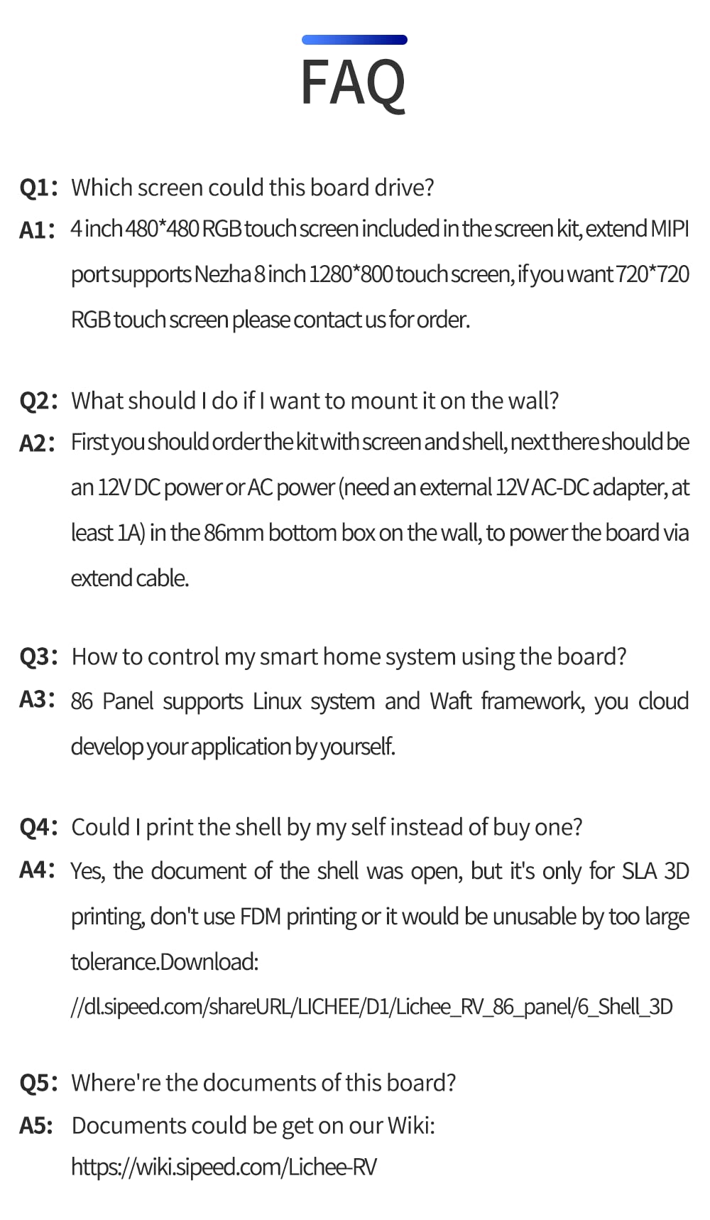 Kocoo Lichee RV 86 Panel, 86x86 mm, Allwinner D1 RISC-V 64bit, Smart Home Central Control Development Board Support Linux Waft (720 512MB with Shell)