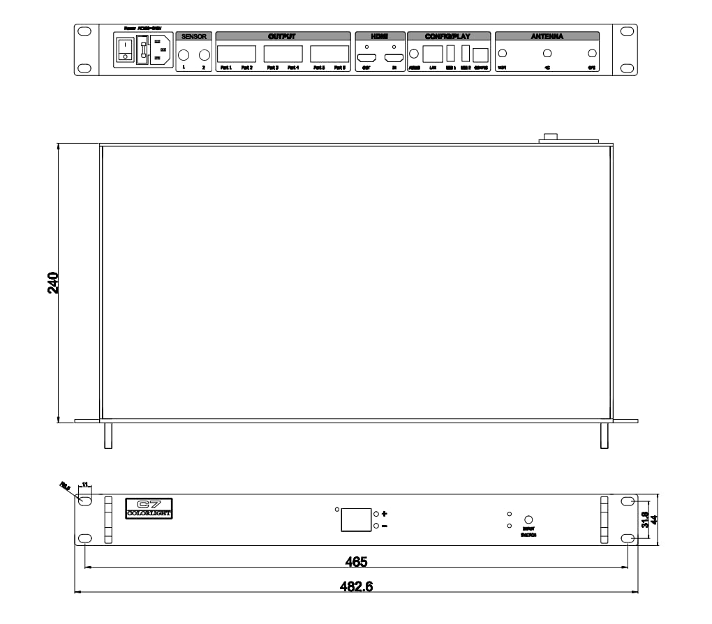 EnhanBili C7 Colorlight LED Screen Controller Multimedia Player C7