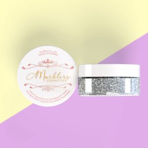 MARBLERS Cosmetic Grade Fine Neon Glitter [Fluorescent Pink] 0.18oz (5g) | Fine | Non-Toxic | Vegan | Cruelty-Free | Eyeshadow, Nail Polish, Nail Art | Festival, Rave & Party Makeup | Body & Face