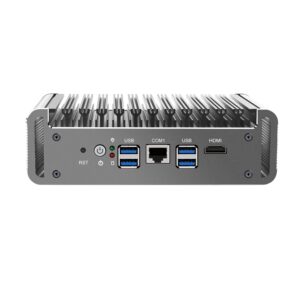 Micro Firewall Appliance, Mini PC, VPN, Router PC, Intel I7 1165G7, HUNSN RJ17a, AES-NI, 6 x Intel 2.5GbE I226-V LAN, COM, HDMI, Sim Slot, Barebone, NO RAM, NO Storage, NO System