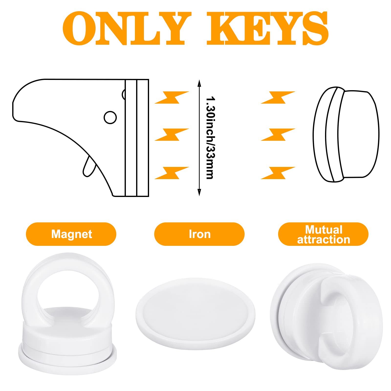 4 Sets Magnetic Cabinet Locks Keys Baby Proofing Child Safety Magnet Drawer Replacement Keys Universal Magnetic Key for Drawers and Cabinets (Locks Not Included)