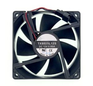 leyeydojx new quiet cooling fan compatible with tianxuan tx8025l12s refrigerator power fan dc 12v 0.08a 8cm 8025 0.96w 2-wire 2800 rpm