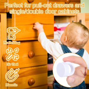 4 Sets Magnetic Cabinet Locks Keys Baby Proofing Child Safety Magnet Drawer Replacement Keys Universal Magnetic Key for Drawers and Cabinets (Locks Not Included)