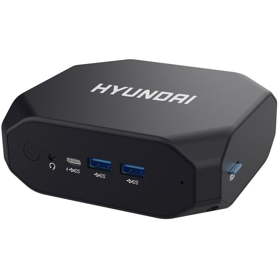 Hyundai Mini PC Intel Core i3 8GB RAM 256GB SSD Mini Desktop Computer Windows 10 Pro, Dual-Band WiFi, Bluetooth 5.0, Dual Monitor Support, microSD Slot, Black