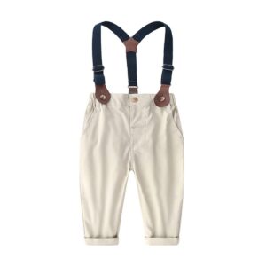 ULAMORE 6 Months -9 Years BoysGentleman Outfits Suit Set with Detachable Suspenders (light blue, 12-18 Months)